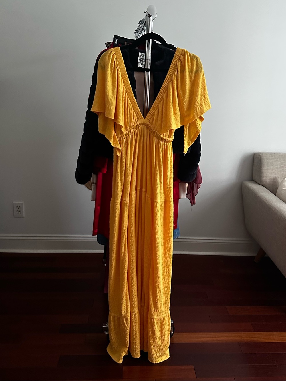 Free People Beach Yellow Maxi Dress (size S)